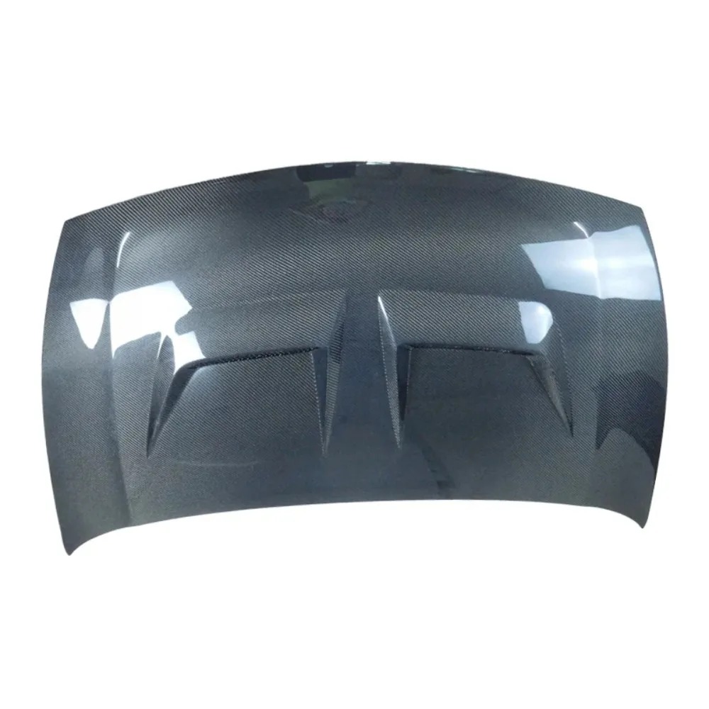 For for 06-11 for JDM FD2 Front Vented Hood Cover Carbon Fiber Bonnet Black Vertical Billet Bolt-On New Condition Included